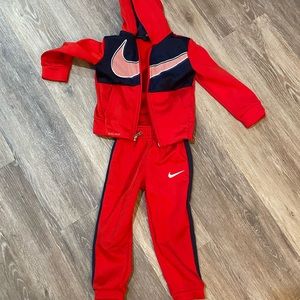 Toddler boy Hooded Nike jumpsuit